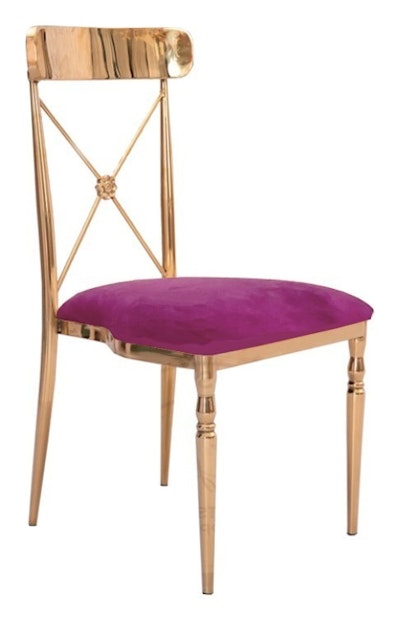 Стул Адлер, велюр, фуксия