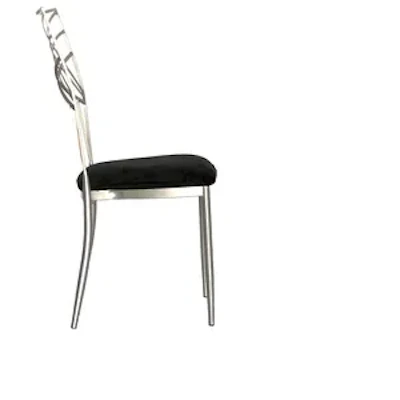 Стул Хамелеон серебро (велюр), черный - изображение 3