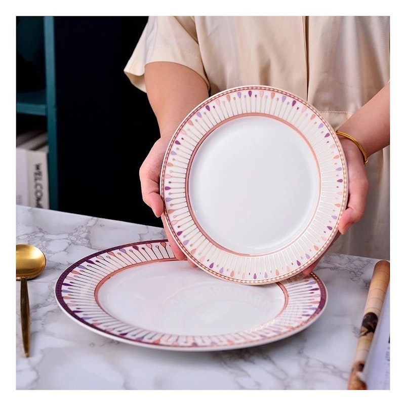 Тарелка Паттерн Розовый С