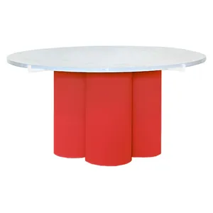 Журнальный столик Сквош, бифлекс, красный