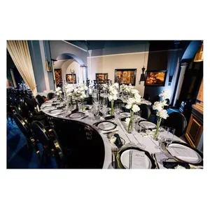 Стол-змейка-90, золотой, столешница белый МДФ, 1 модуль - Фото 4