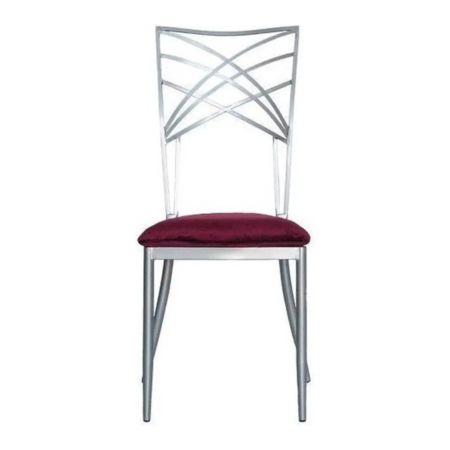 Стул Хамелеон серебряный (велюр), бордовый - Фото миниатюра 4