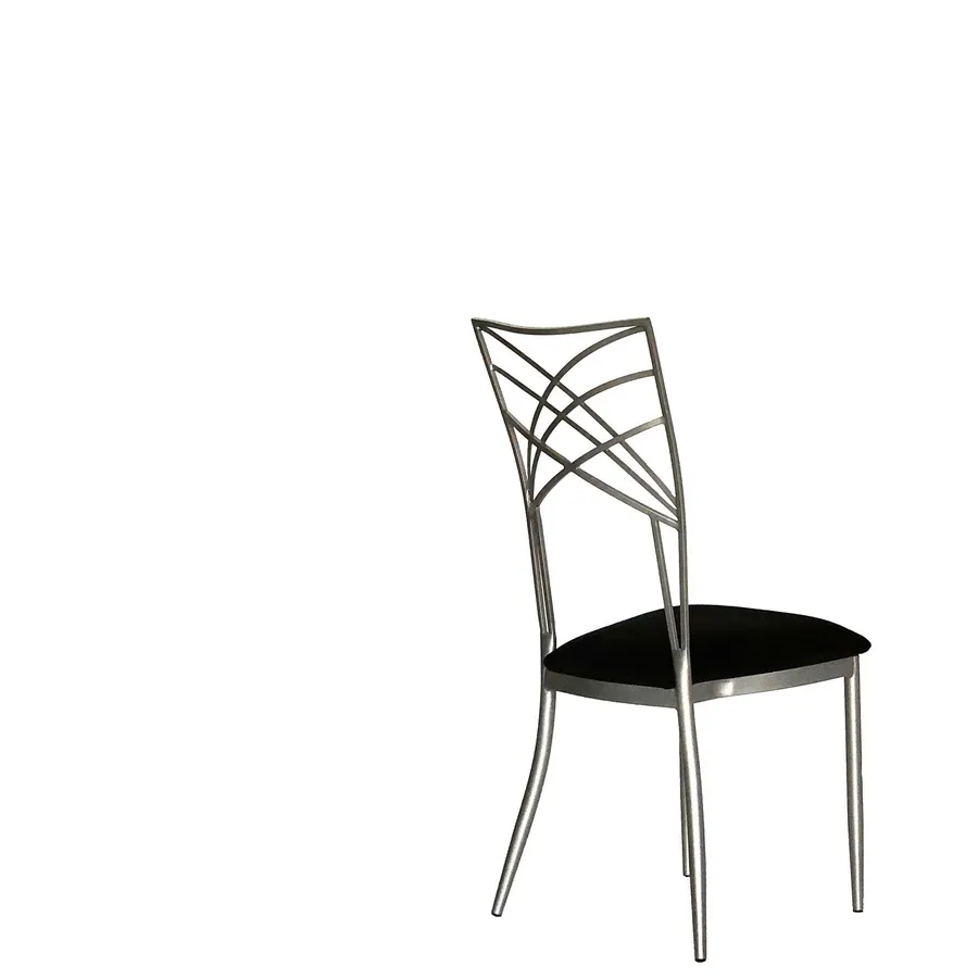 Стул Хамелеон серебро (велюр), черный - Фото миниатюра 4