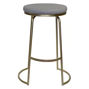 Стул барный Модерн Сэддл база (эко кожа + любой оттенок каркаса)