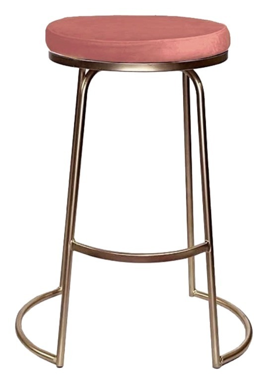 Стул барный Модерн Сэддл Игривый Персик (любой оттенок каркаса)