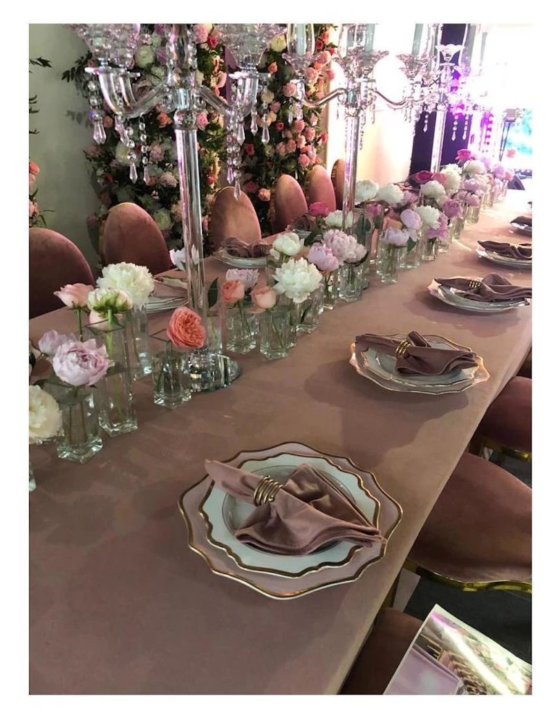 Салфетка велюр, пыльно-розовая