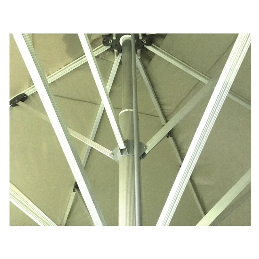 Зонт с центральной опорой 4х4, бежевый - Фото миниатюра 2