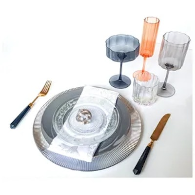 Тарелка ПИНТОН розовая Гуча М - изображение 2