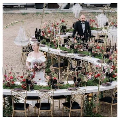 Стол-змейка Серпент Гигант, 1 модуль (золото/серебро) - изображение 6