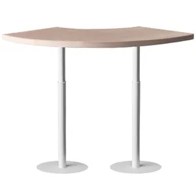 Стол коктейльный Твист Змейка С, Рафаэлло + Кремовый бисквит (телескопические ноги)