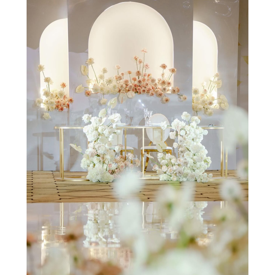 Стол-президиум Наутилус Серпент Хафмун с матовым стеклом - Фото миниатюра 3