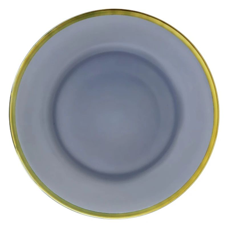 Сервировочная тарелка Лоллипоп Серый дымок матовая