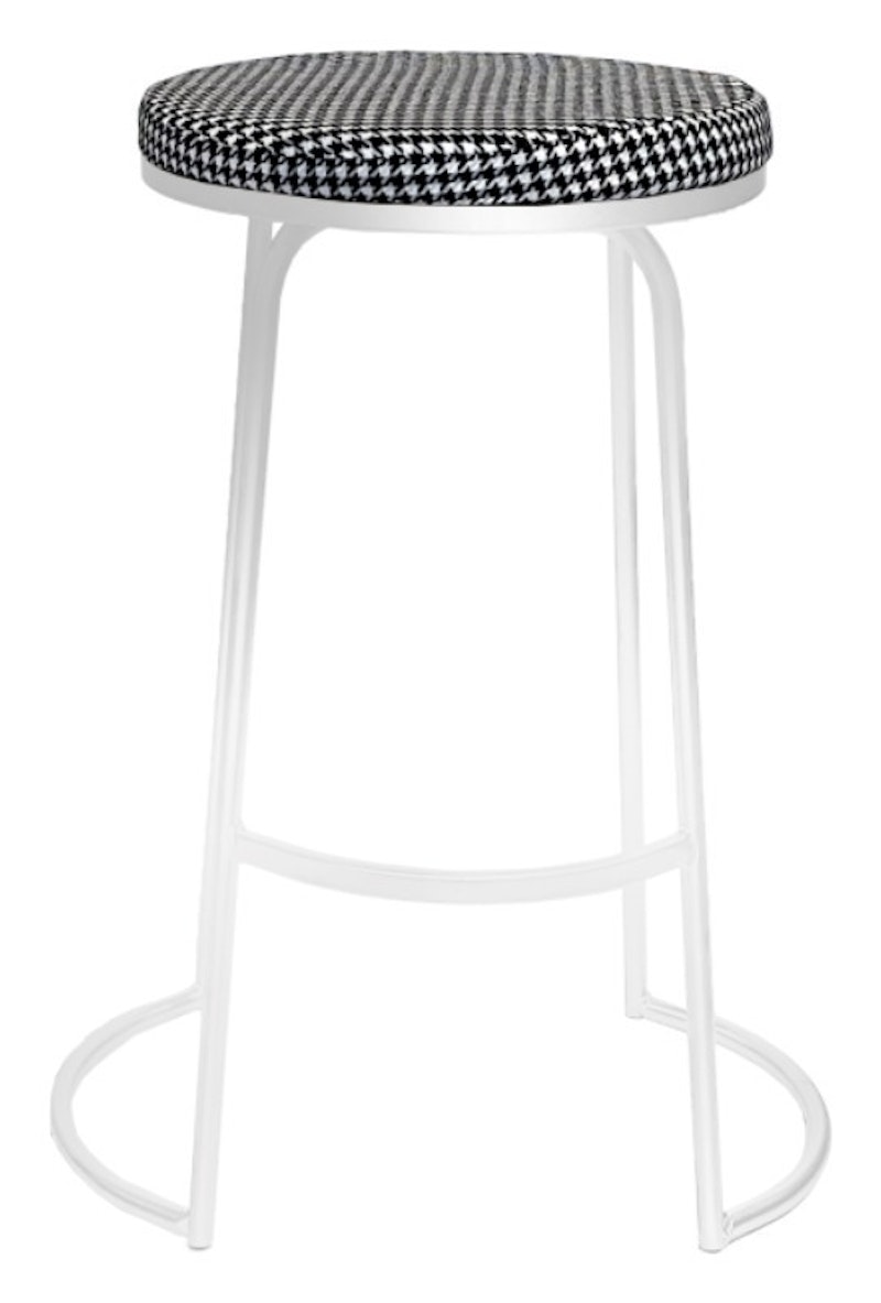 Стул барный Модерн Сэддл Гусиная лапка (любой оттенок каркаса)