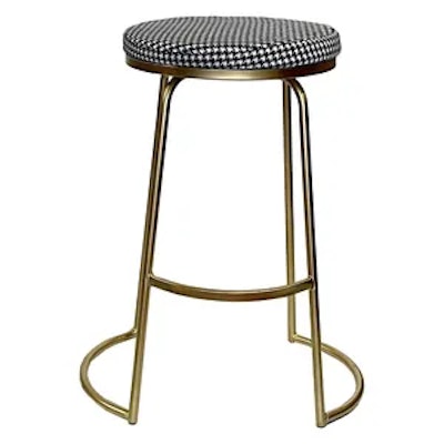 Стул барный Модерн Сэддл Гусиная лапка (любой оттенок каркаса) - изображение 1