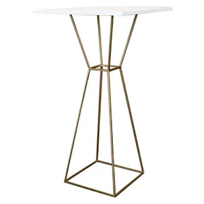 Коктейльный столик Песочные Часы Золото с квадратной столешницей - изображение 2
