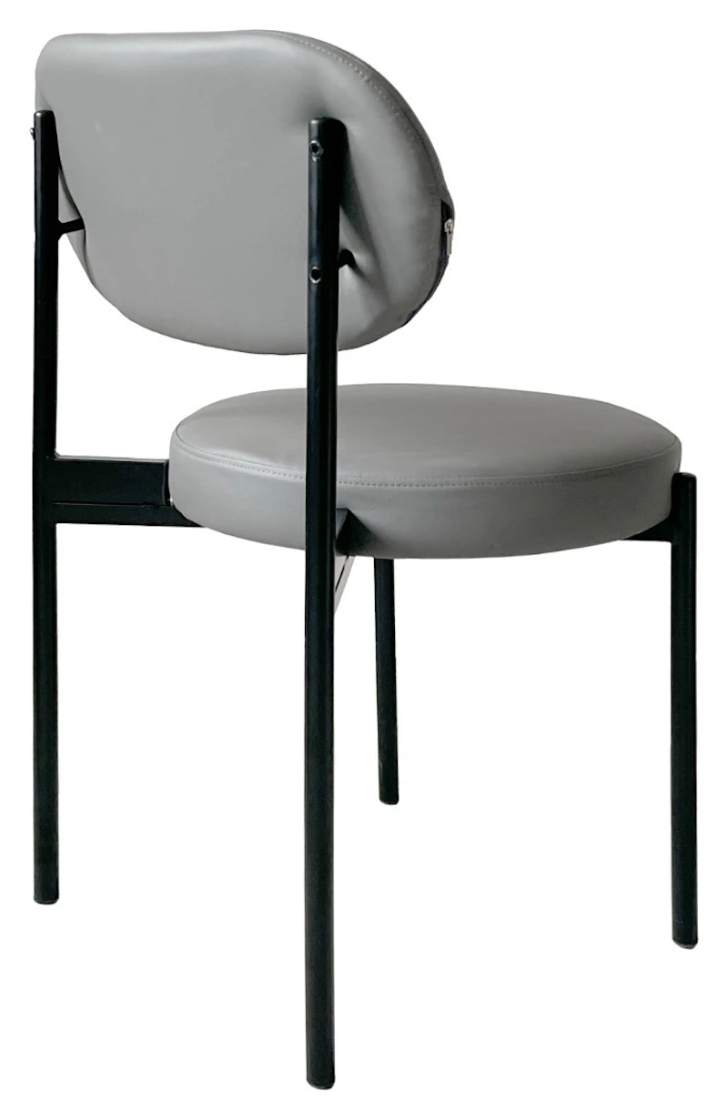 Стул Модерн Черный, База серый (ЭКО-КОЖА)