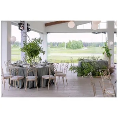 Скатерть велюр, круглая, эвкалипт - изображение 3