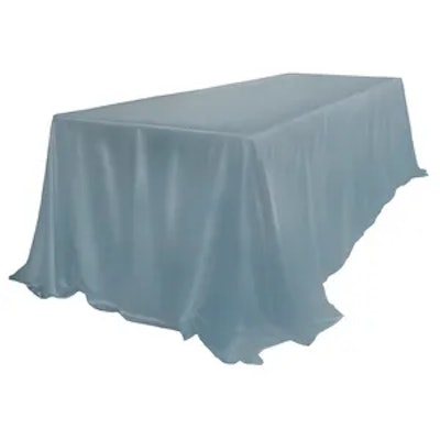 Скатерть велюр, прямоугольная, серо-голубая ХЛ
