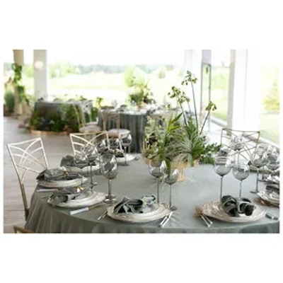 Сет бокалов Сирен дымчатых с золотой каймой - изображение 2