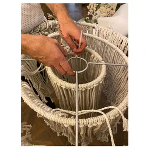 Люстра декоративная макраме, без освещения, Нудлз М - Фото 2