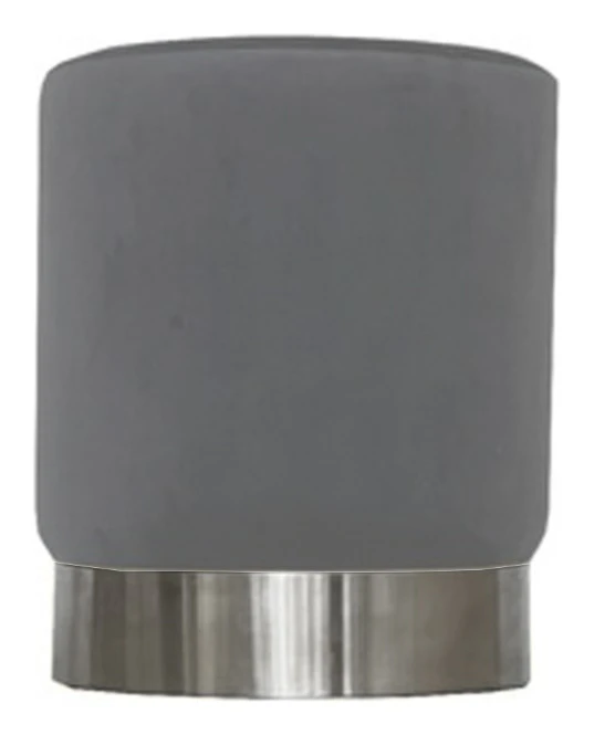 Пуф Цилиндр Серебряный обод, велюр (базовый)