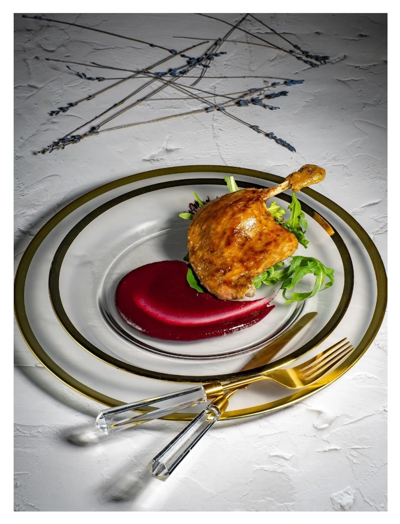 Сет порционных тарелок Париж Золото С и М