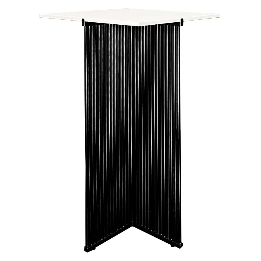 Коктейльный стол Шреддер Черный с квадратной столешницей - Фото миниатюра 1