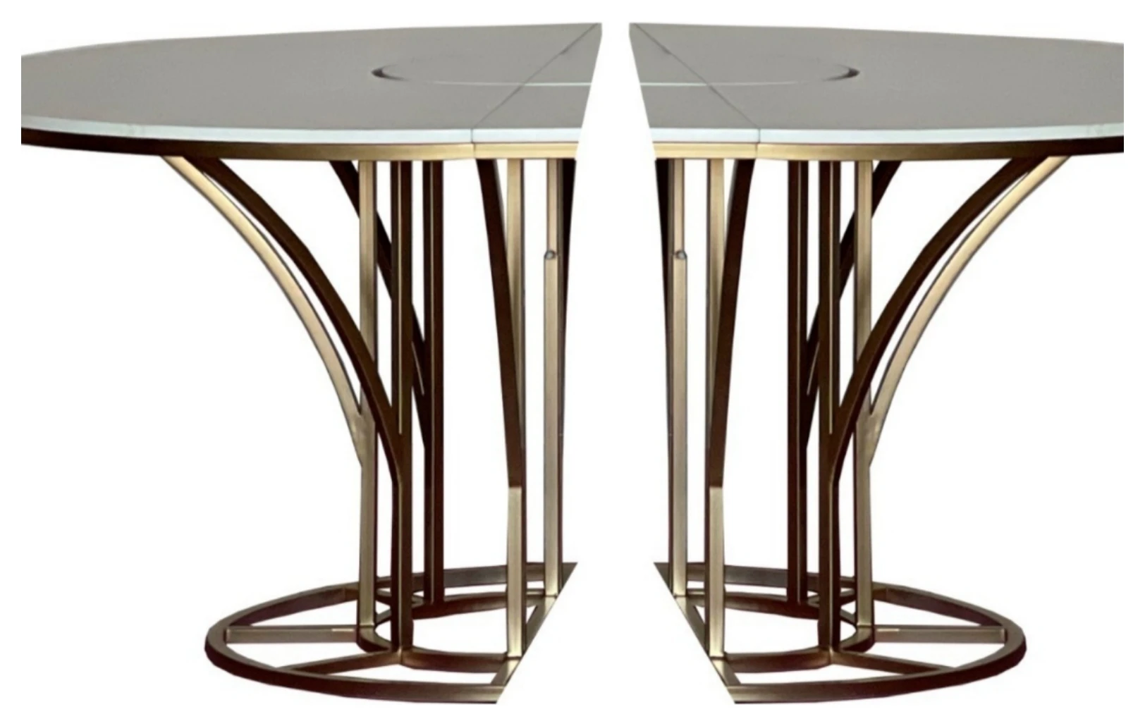 2 полукруглых модуля стола Тьюлип