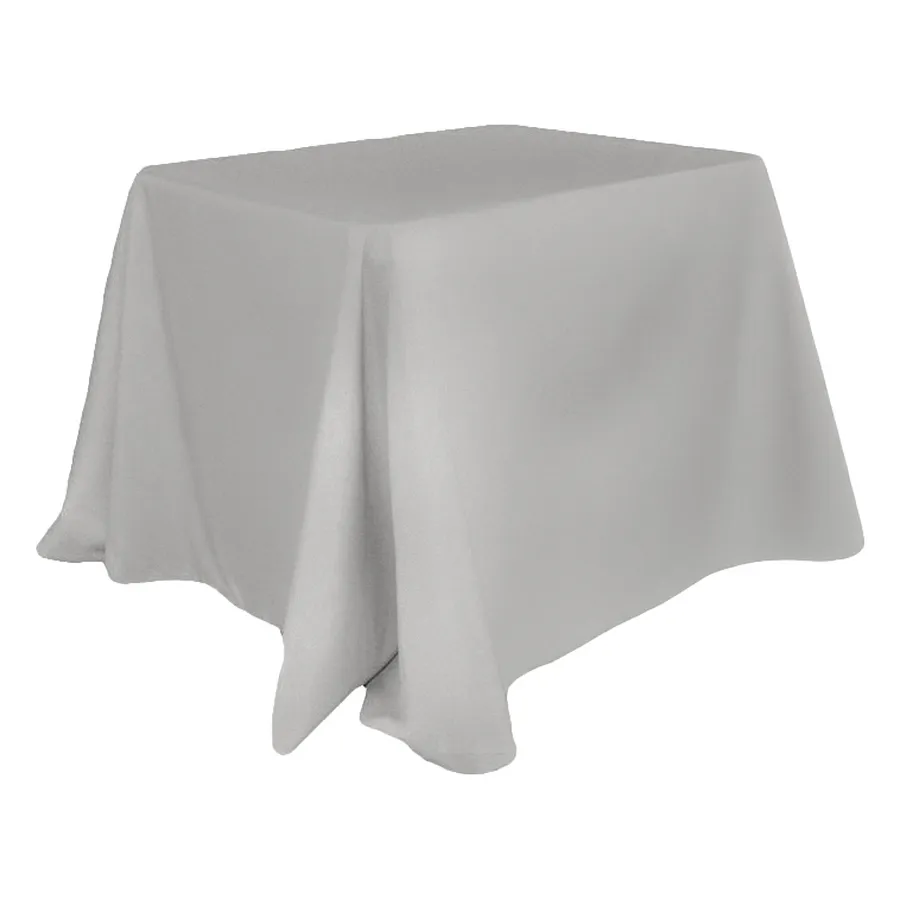 Скатерть полиэстер, квадратная, серая - Фото миниатюра 1