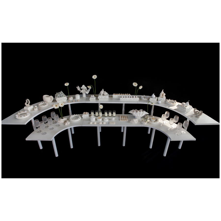 Стол коктейльный Твист Змейка С, Рафаэлло + Млечный путь (телескопические ноги) - Фото миниатюра 5