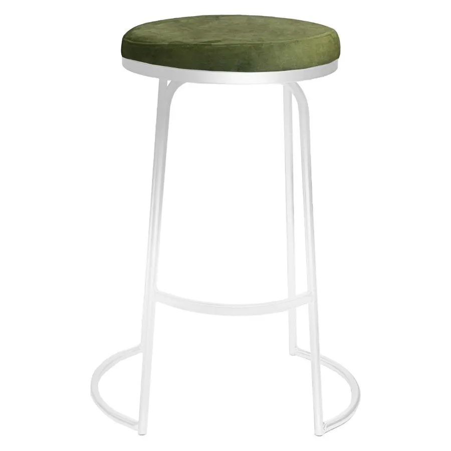 Стул барный Модерн Сэддл Матча (любой оттенок каркаса) - Фото миниатюра 4