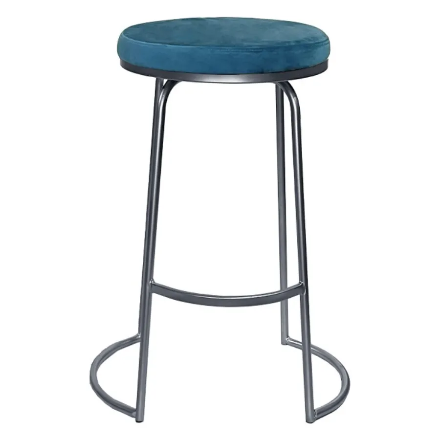 Стул барный Модерн Сэддл Морская волна (любой оттенок каркаса) - Фото миниатюра 2