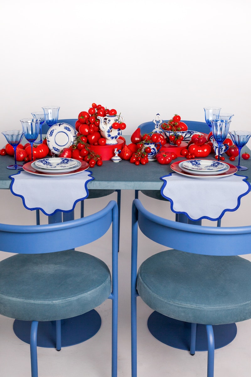 Стул Колори, Черничный йогурт + серо-голубой