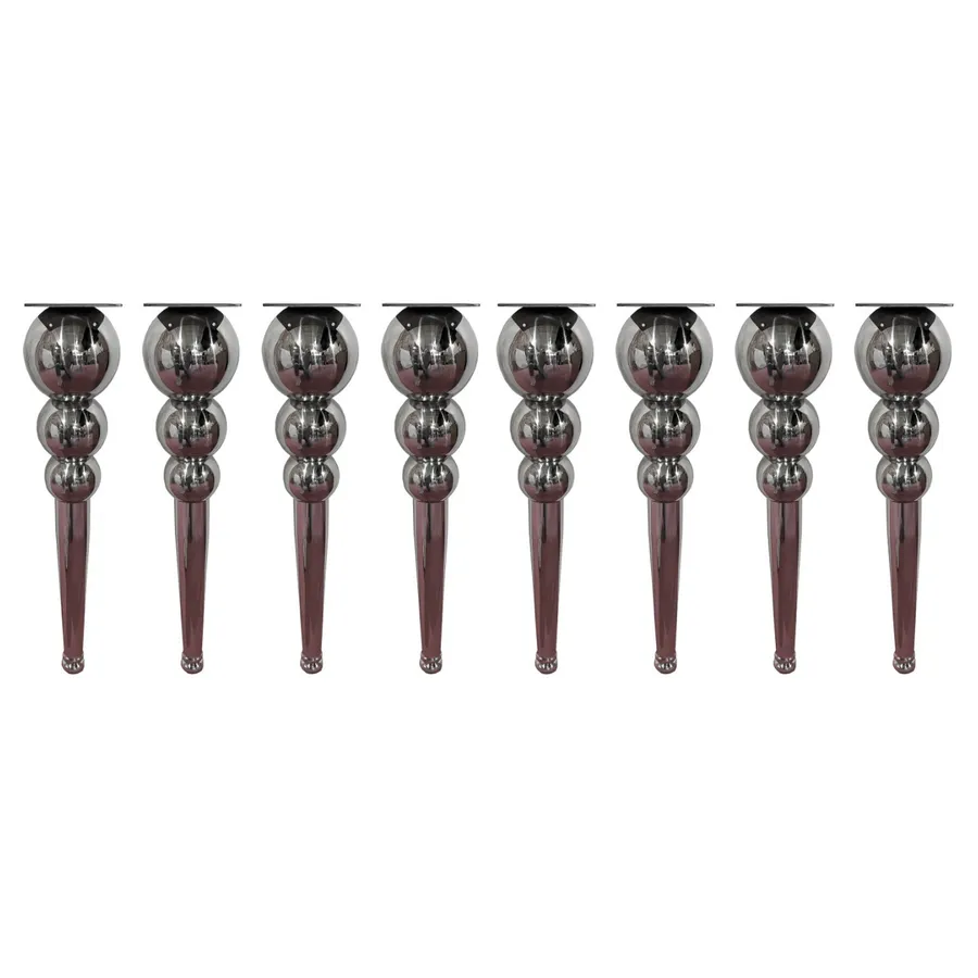 Комплект ножек от столов Серебро, 8 шт - Фото миниатюра 1