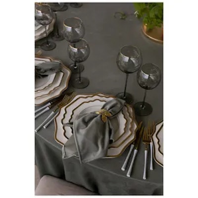 Скатерть велюр, круглая, эвкалипт - изображение 4