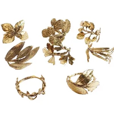 Кольцо для салфеток Флора Золото