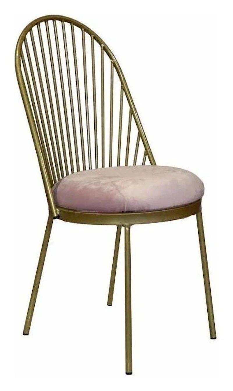 Стул Ле Солей, велюр, светло-розовый