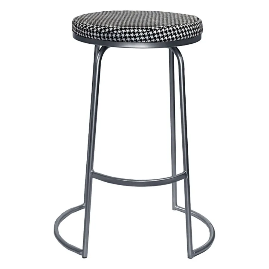 Стул барный Модерн Сэддл Гусиная лапка (любой оттенок каркаса) - Фото миниатюра 2