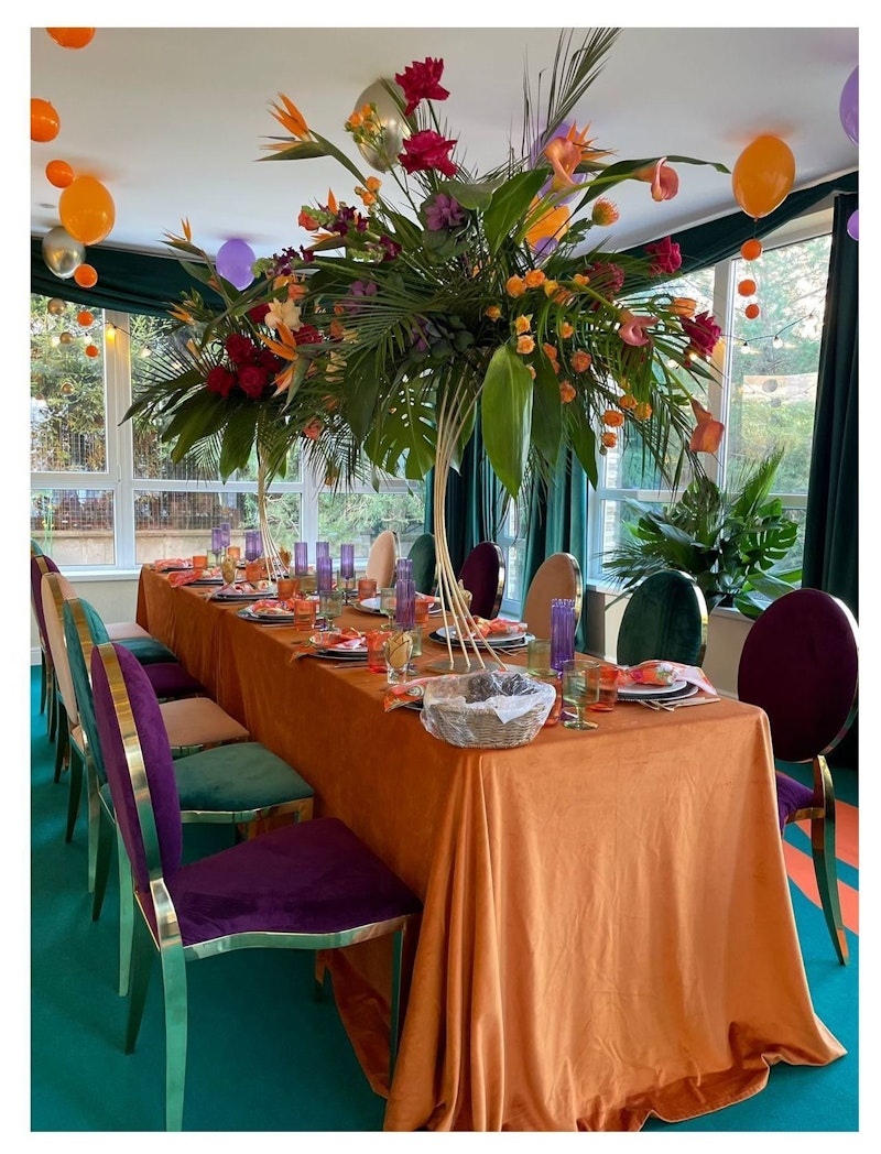 Скатерть велюр, прямоугольная, терракотовая