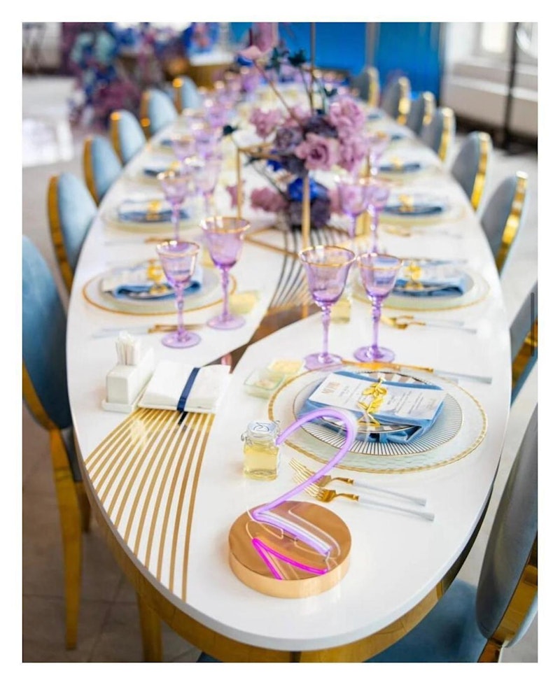 Неоновые номерки для стола Меркурий