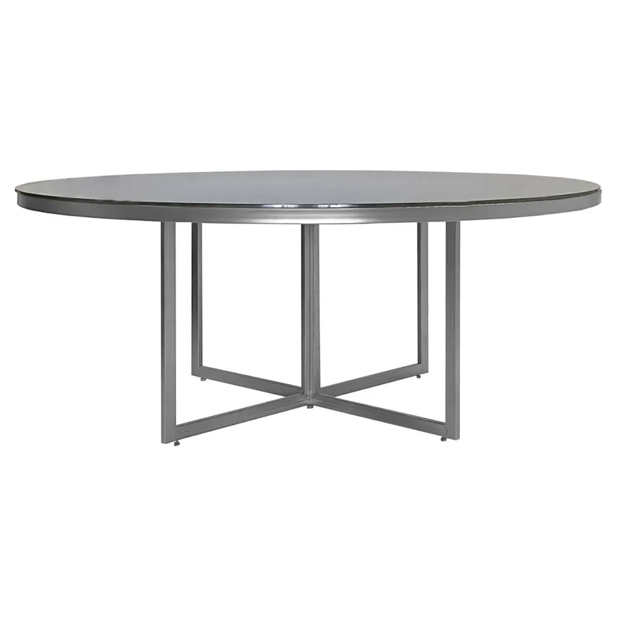 Стол Корнерс круглый, зеркальный + перекрас металла в любой цвет - Фото миниатюра 1