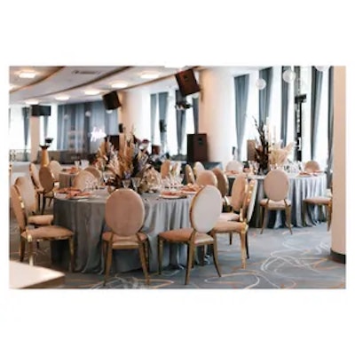 Скатерть велюр, круглая, серо-голубая - изображение 3