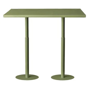 Стол коктейльный Твист Прямоугольный М, Фисташковое пралине + мачта (телескопические ноги) - изображение 1