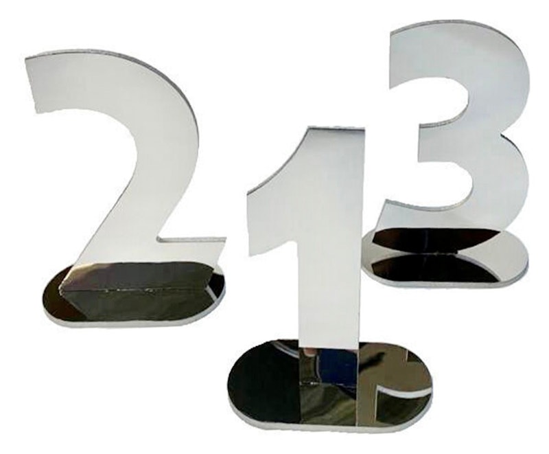 Номерок стола серебряный