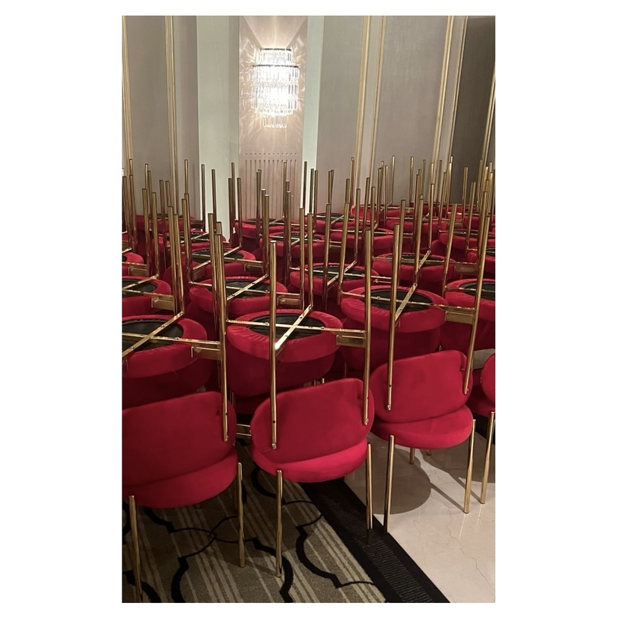 Стул Модерн Золото, Малиново-красный - Фото миниатюра 5
