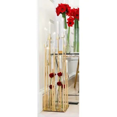 Канделябр золотой со стеклянными колбами Виктори (10 стоек) - изображение 4