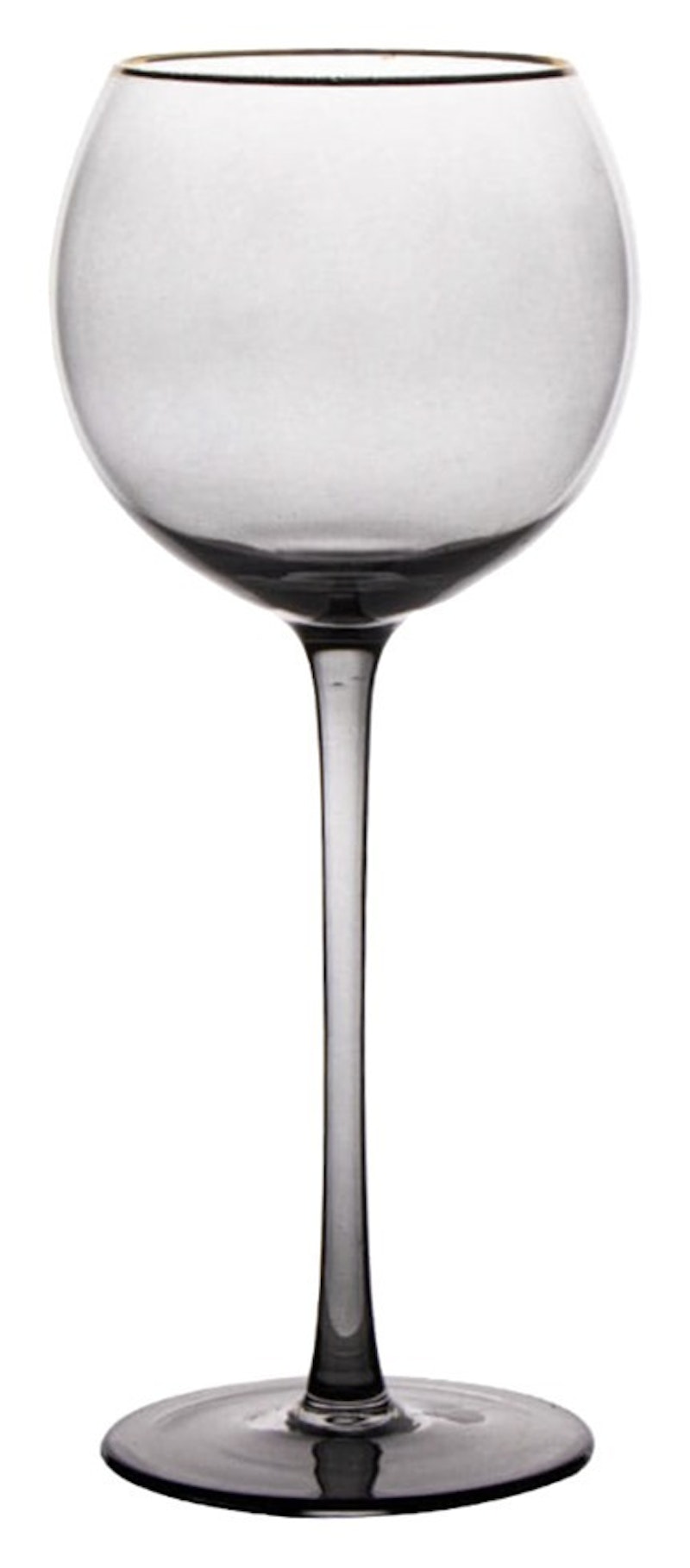 Бокал Сирен Л дымчатый с золотой каймой