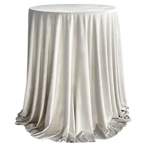 Комплект Стол коктейльный Тавола+ скатерть велюр молочная - Фото 1