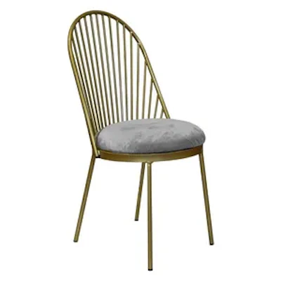 Стул Ле Солей, велюр, светло-серый