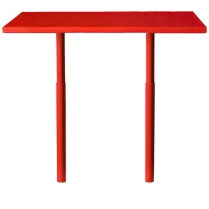 Стол коктейльный Твист Прямоугольный М, Красный бархат + Малиново-красный (телескопическая нога) - изображение 2